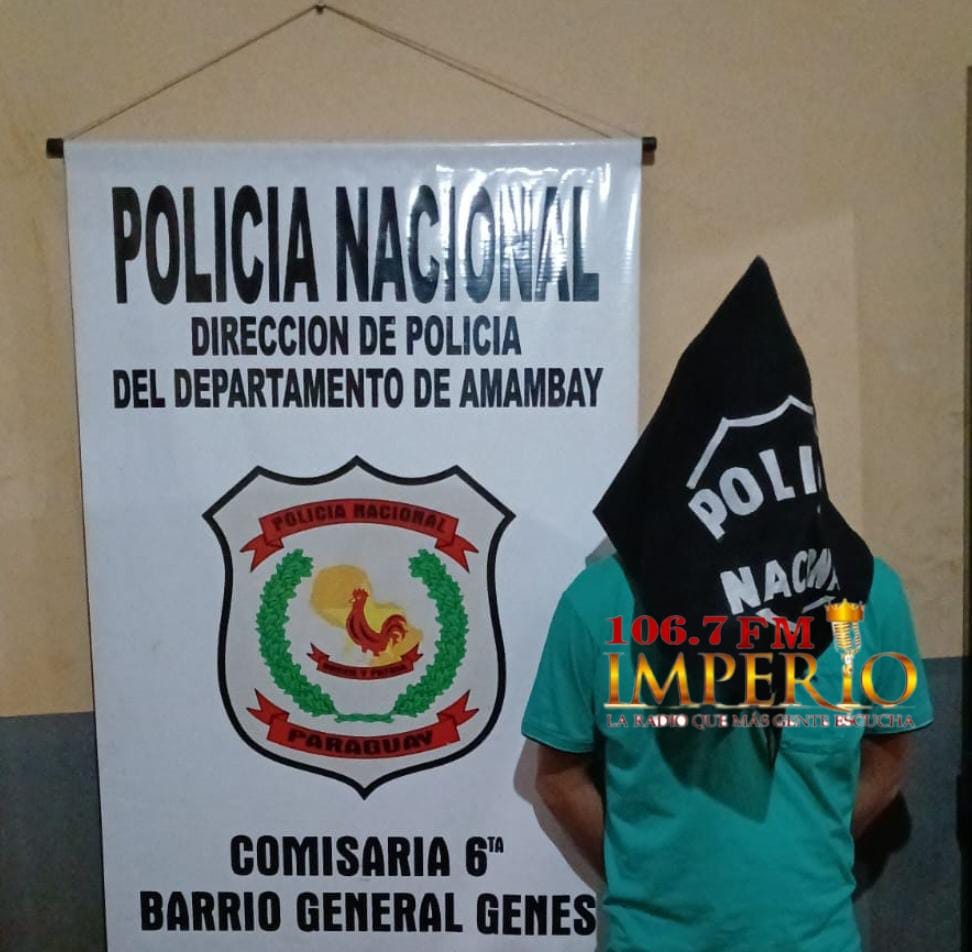 Joven golpeó a su pareja con un vaso y fue detenido