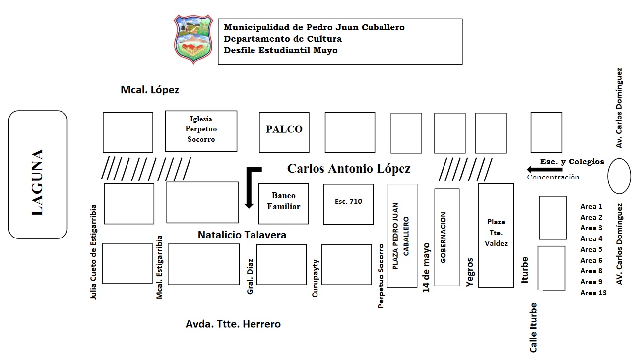 Desfile estudiantil del 14 de mayo con trayecto reducido