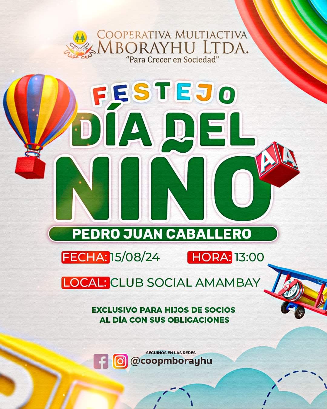 Cooperativa Mborayhu Ltda. prepara festejo por el "Día del Niño"