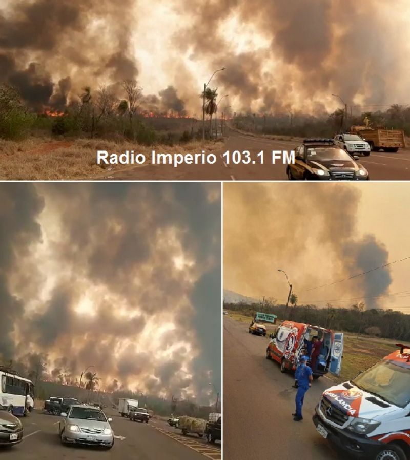 Incendio en el parque nacional Cerro Corá está cada vez más incontrolable