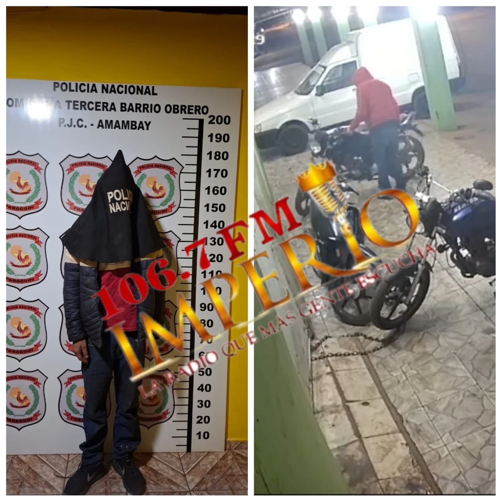 Policía detiene a un joven por hurto de una motocicleta en una panadería
