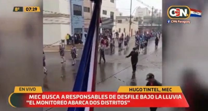 MEC busca a responsables de desfiles bajo la lluvia