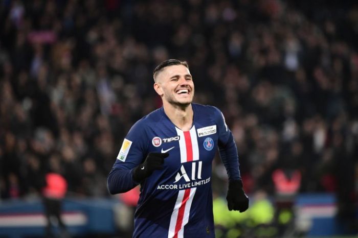 Festival de Icardi en la fiesta del París Saint-Germain