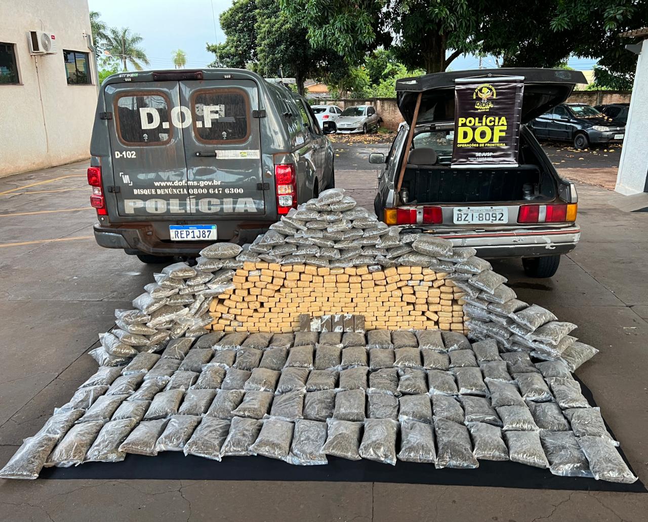 DOF incauta más de 275 kilos de droga que se dirigían a Campo Grande