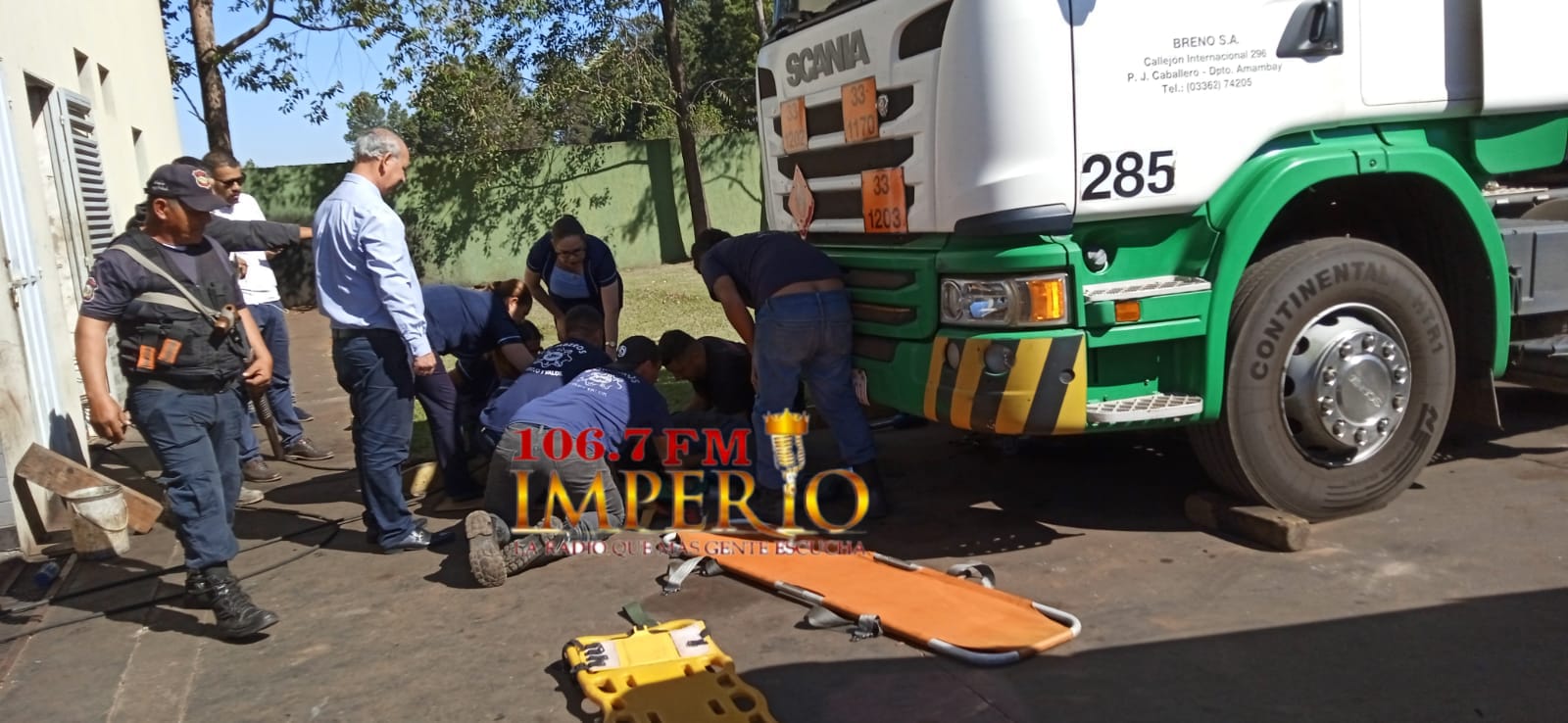 Mecánico sufre lesiones en un puesto de combustible