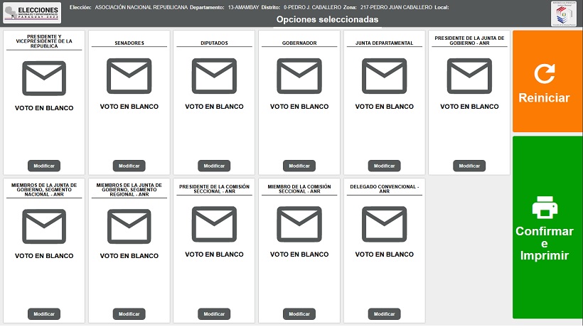 Colorados deberán votar en 11 pasos