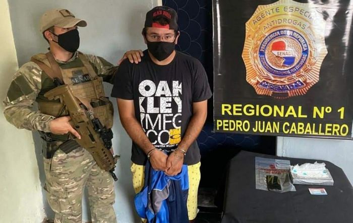 Detienen a microtraficante en Pedro Juan Caballero.