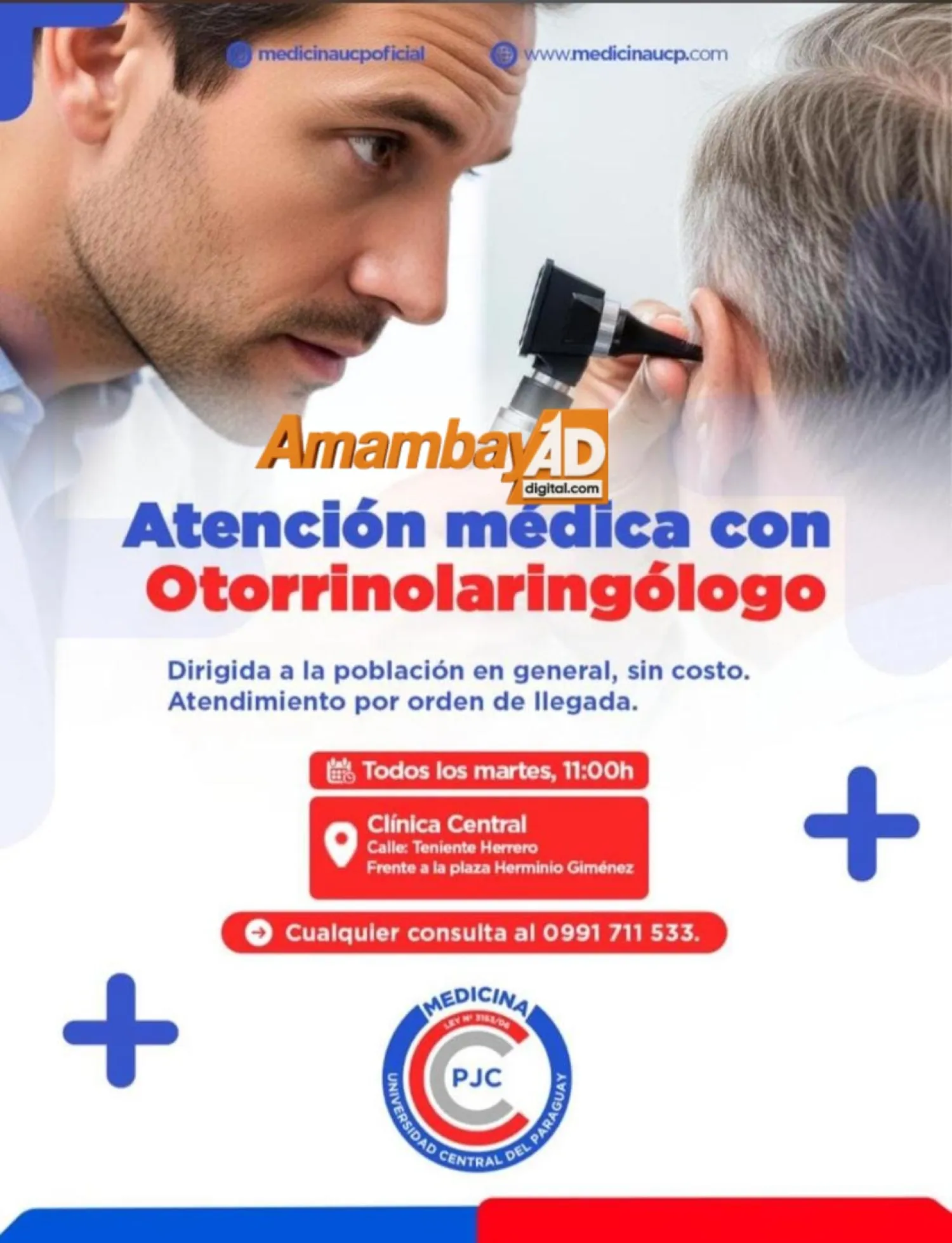 La Universidad Central del Paraguay habilita consultas gratuitas en Otorrinolaringología