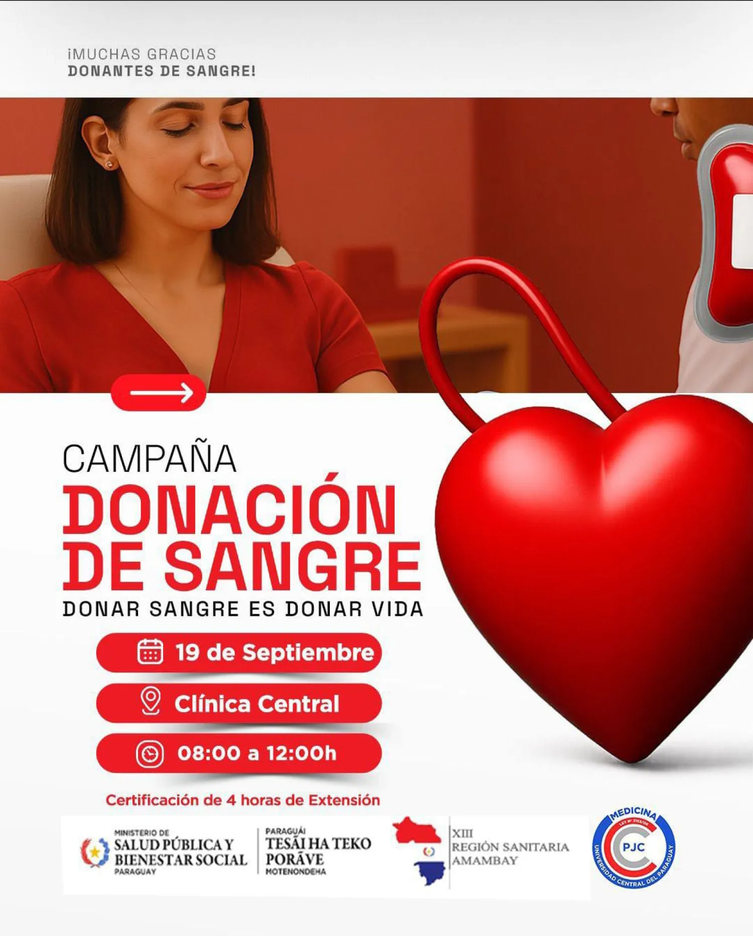 UCP organiza campaña de donación de sangre en su clínica central