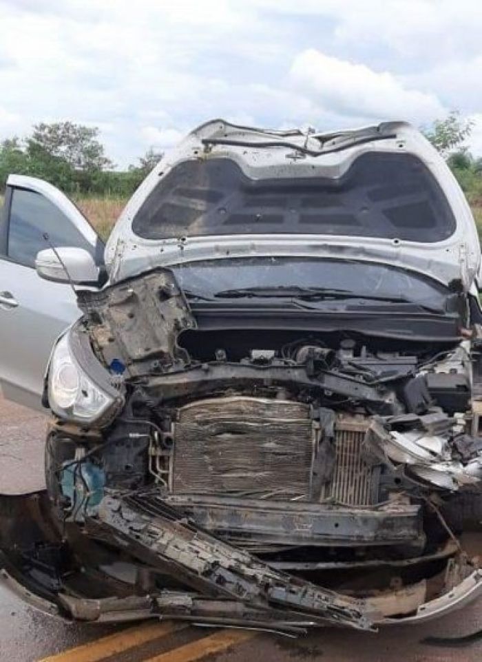 Intendente de San Salvador sufrió accidente a causa de vaca suelta