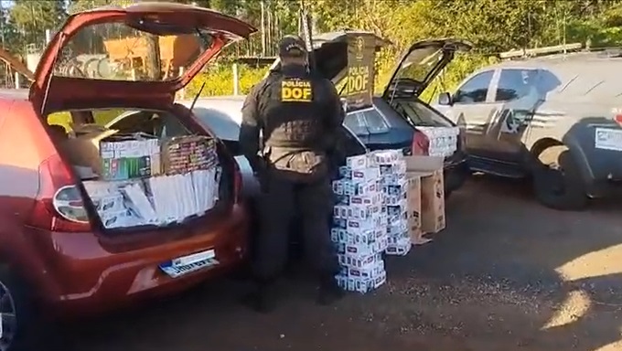 DOF intercepta convoy  que transportaba mercaderías de contrabando por valor de 300 mil reales