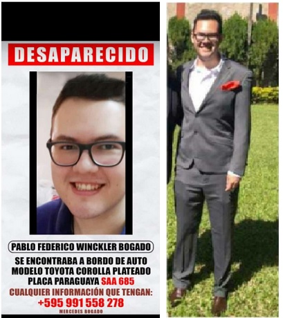 Reportan desaparición de un joven, miembro de una conocida familia