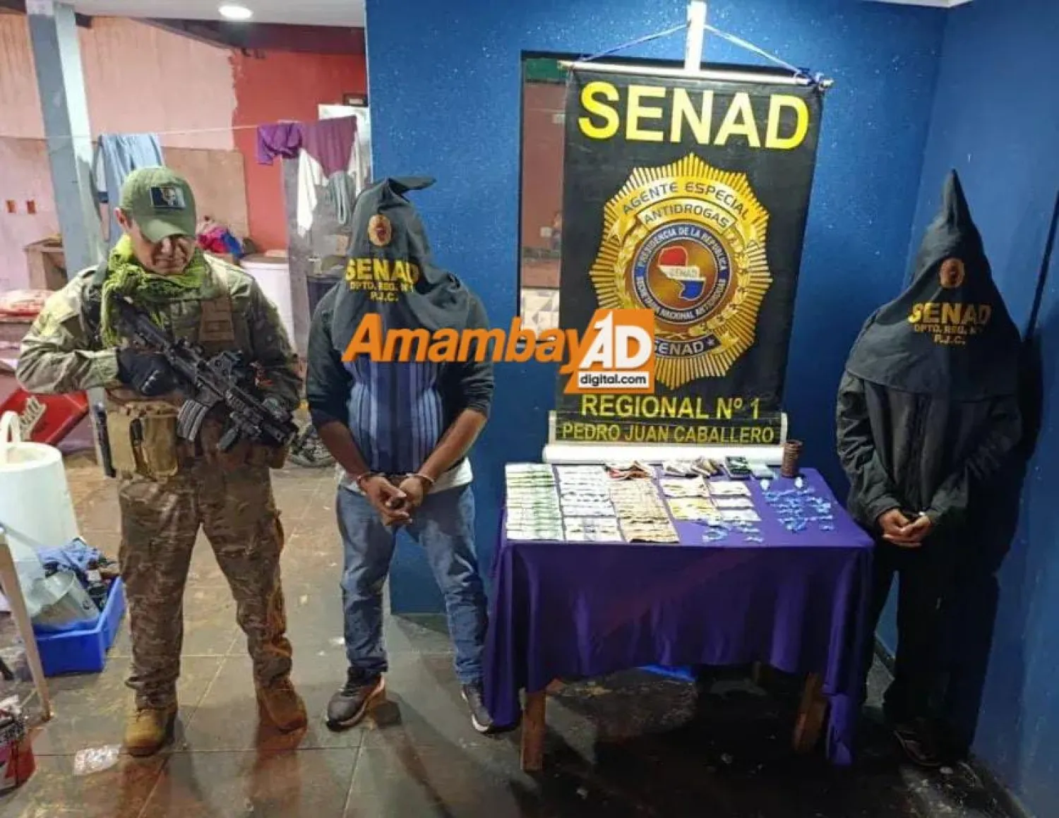 SENAD incauta cocaína y detiene a dos personas en el barrio San Juan Neuman