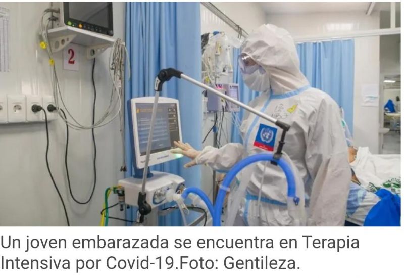 Adolescente embarazada, en Terapia Intensiva por Covid-19