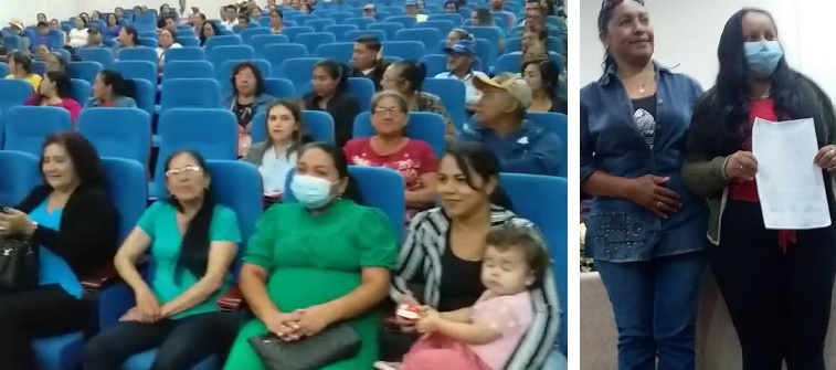 Familias de la fracción “El Mangal” reciben contratos de arrendamiento