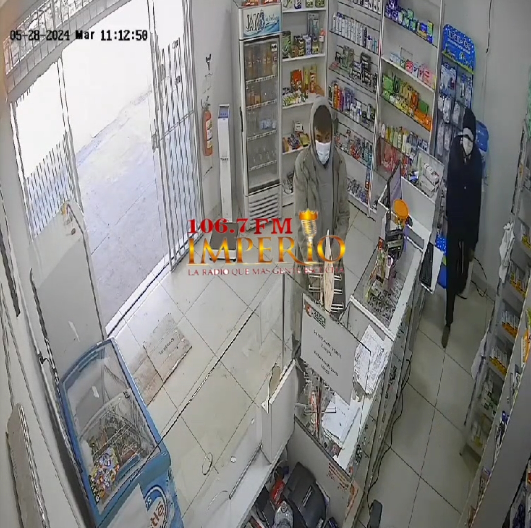 Dos individuos asaltan una farmacia en el barrio María Victoria