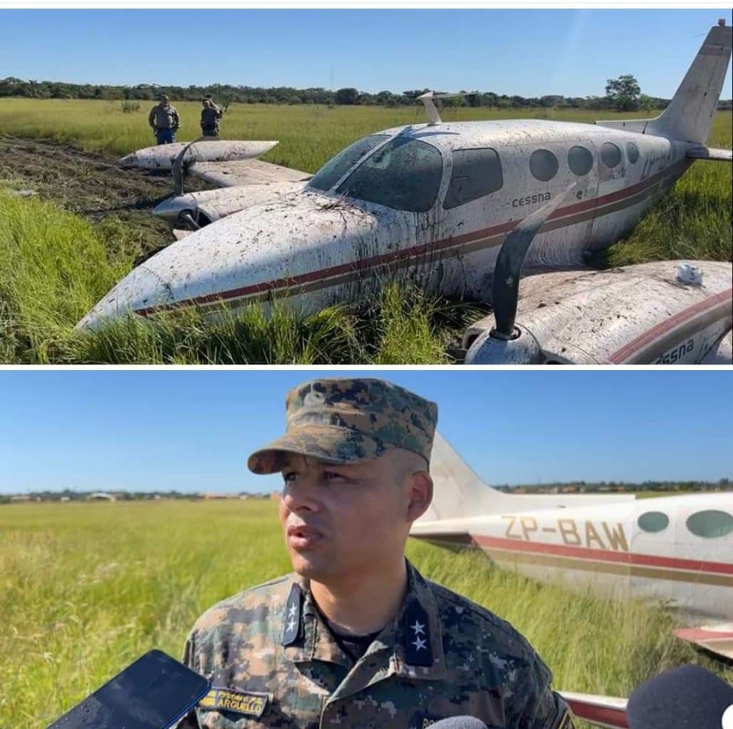 Aeronave bimotor realiza aterrizaje de emergencia en Concepción