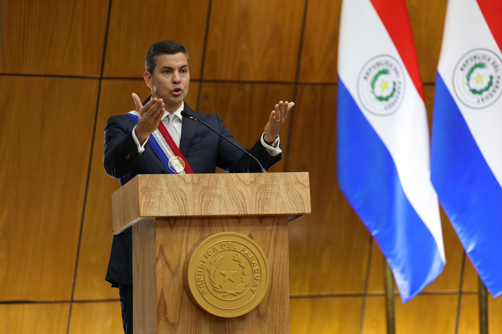 Primer informe de gestión de Santiago Peña ante el Congreso Nacional