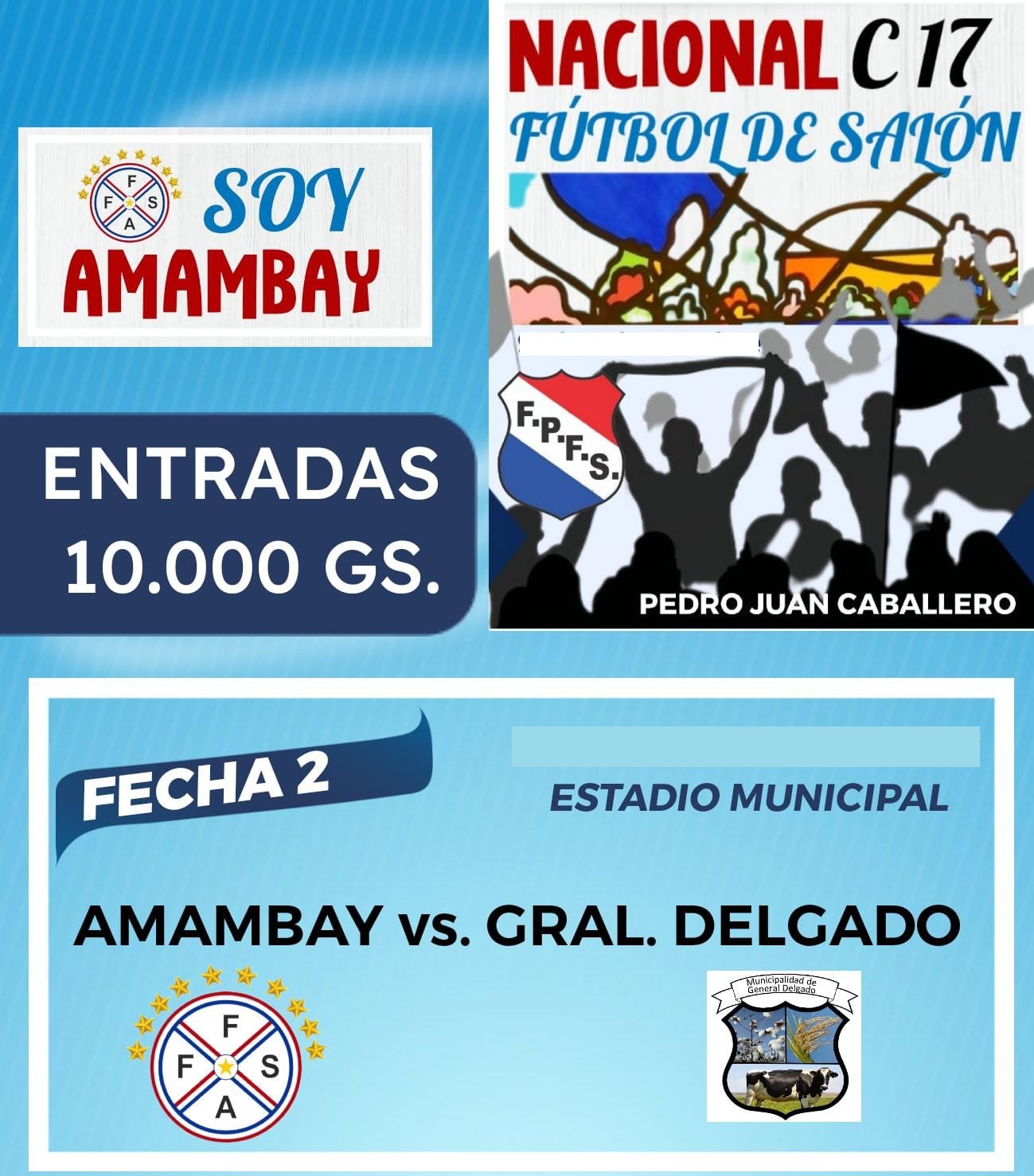 Costo de las entradas para hoy Gs. 10.000