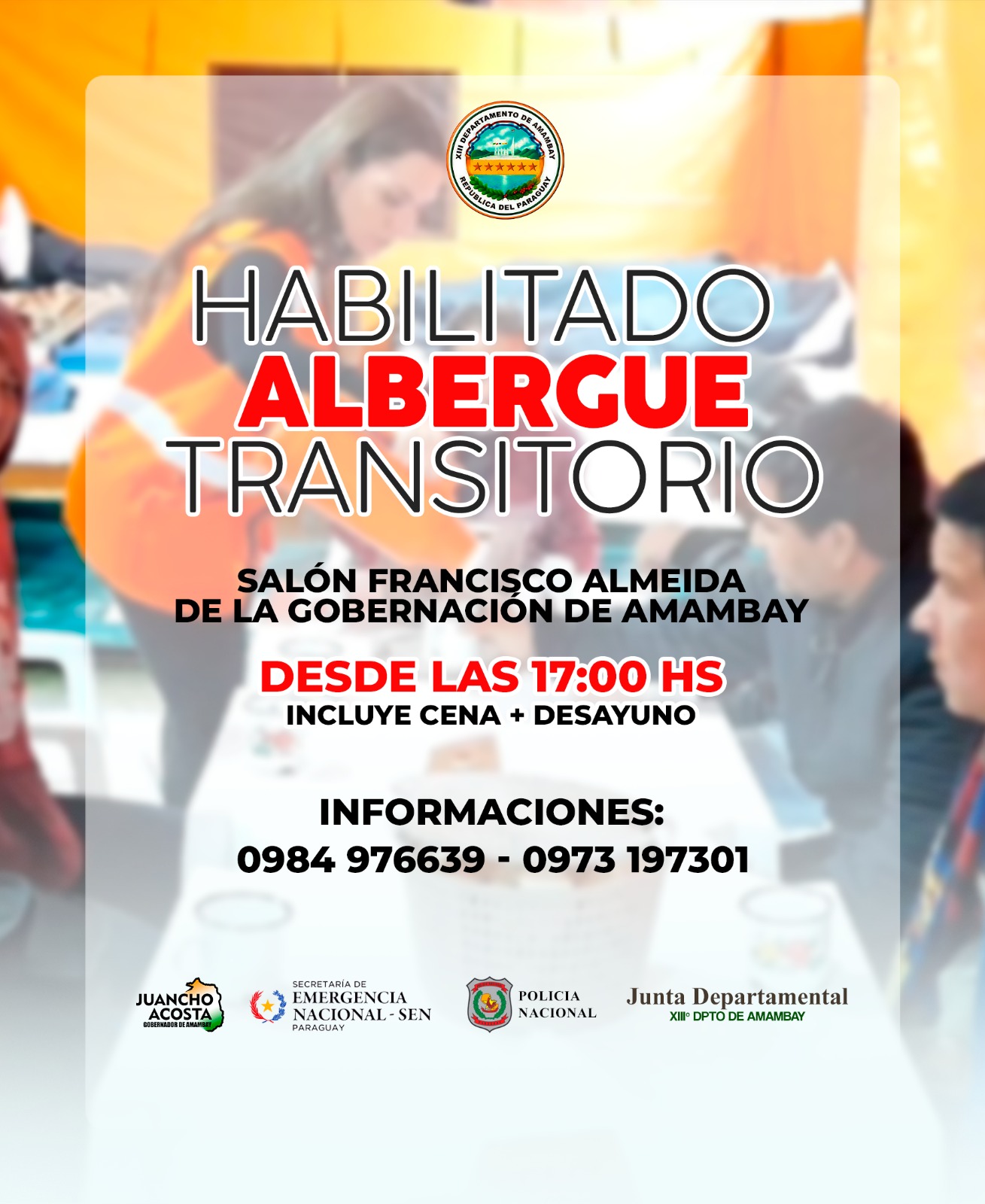 Gobernación habilita albergue transitorio para personas en situación de calle en este frío