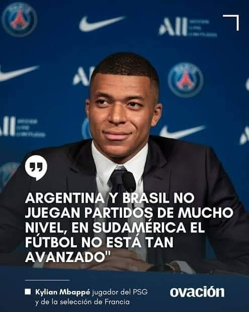 Franchute desubicado hace de menos al fútbol sudamericano