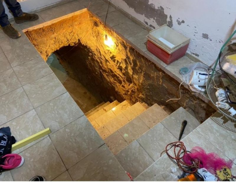 Senad detecta construcción de un sótano para laboratorio de drogas