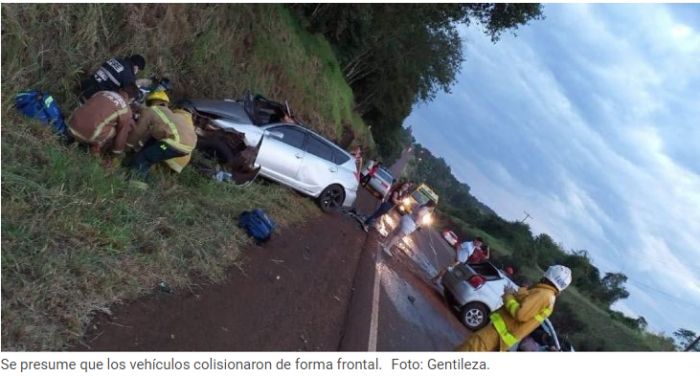 Violento choque frontal deja un fallecido y tres heridos en Itapúa