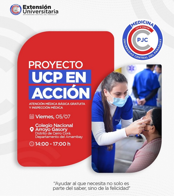 Proyecto “UCP en Acción” llega este viernes (5) a la colonia Gasory