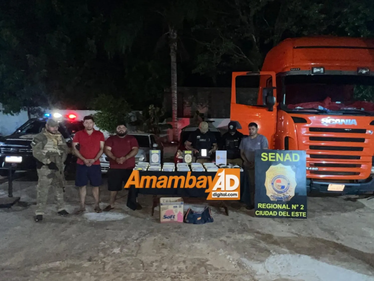 SENAD desarticula estructura criminal y captura a traficantes que intentaban transportar drogas al Brasil