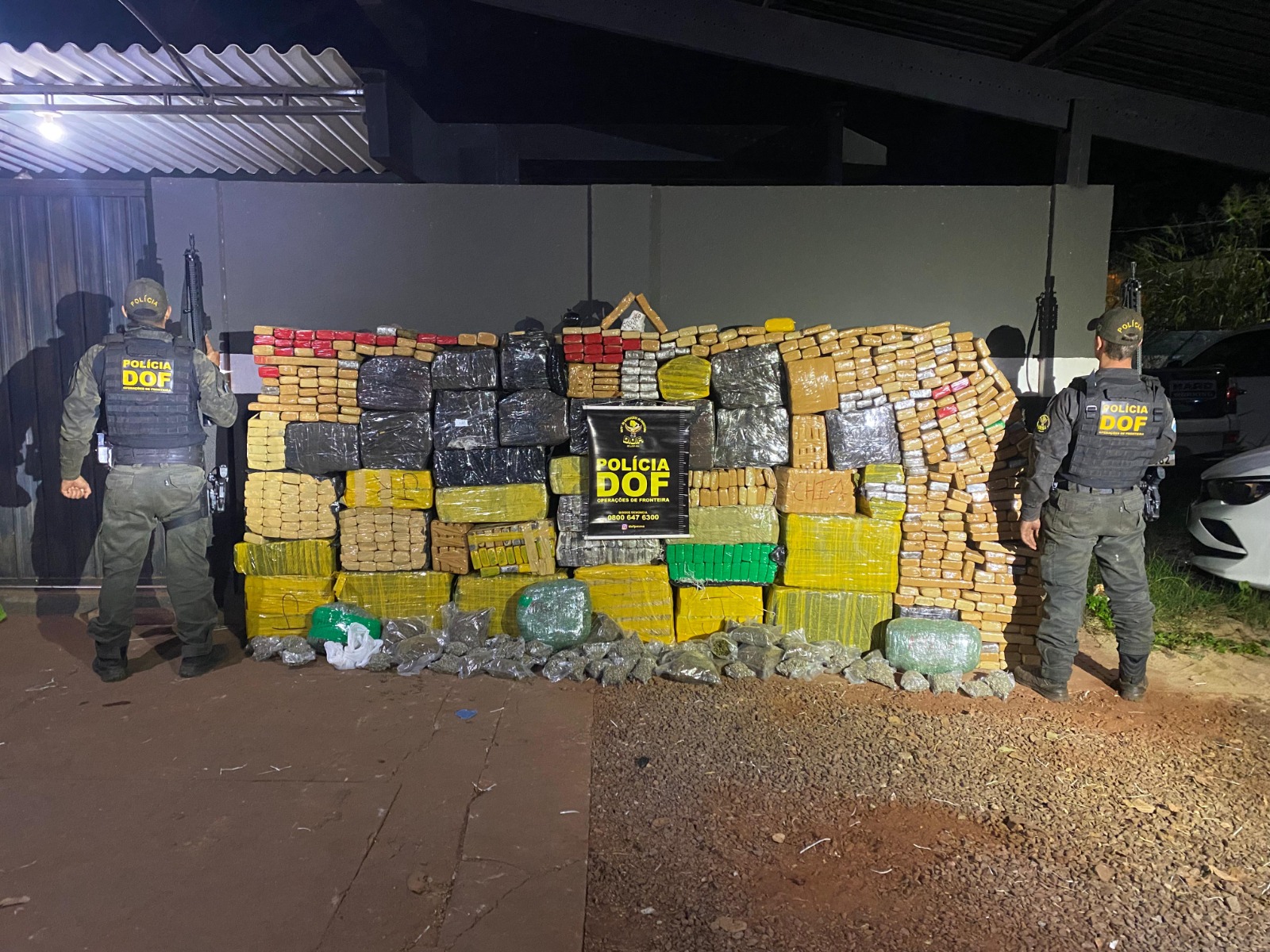 Policía brasileña incauta cerca de dos toneladas de marihuana