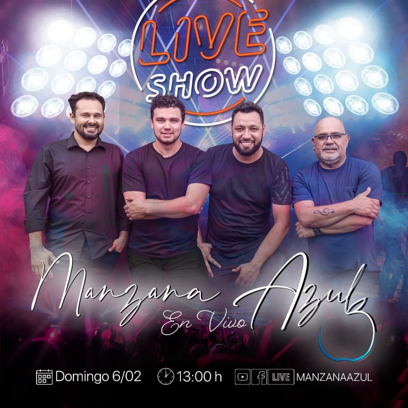 Manzana Azul inaugura canal de YouTube y Facebook  con un Show  en  Vivo