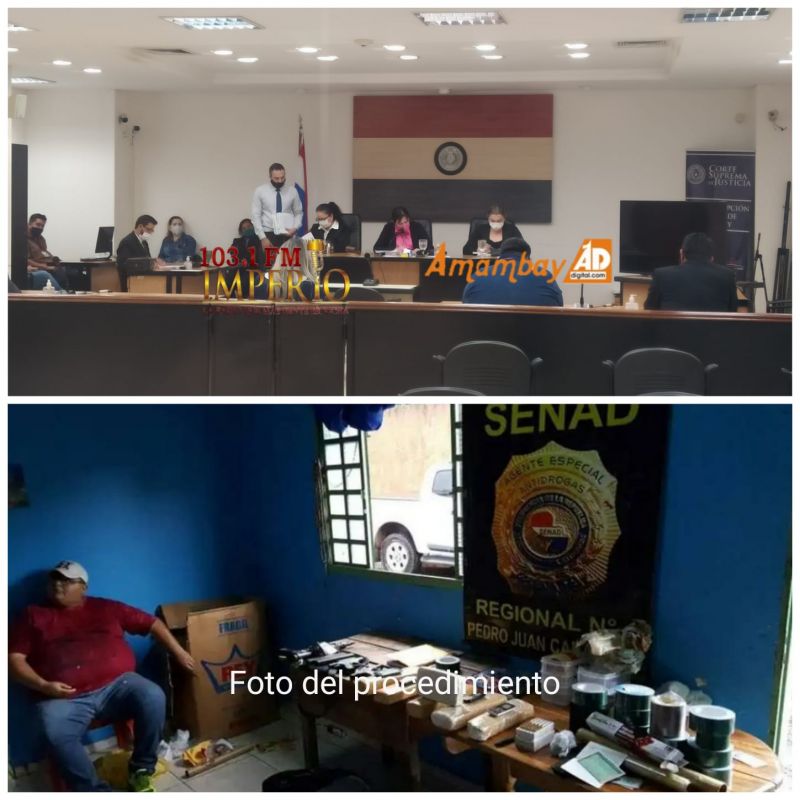 Sujeto detenido con drogas y armas es condenado a 8 años de cárcel.
