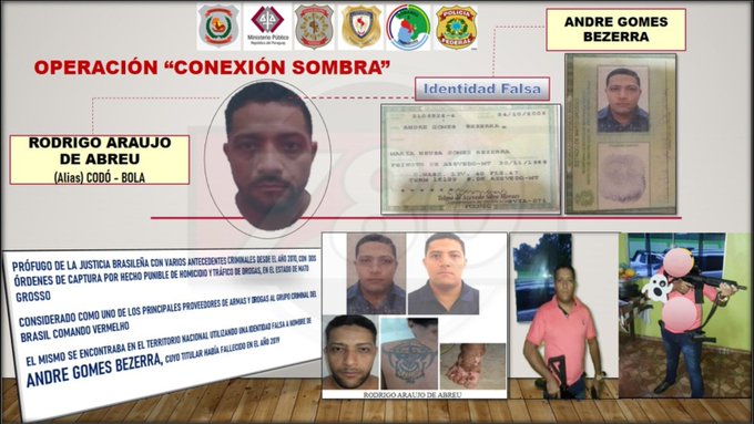 Detienen a líder y miembros del “Comando Vermelho” en Capitán Bado