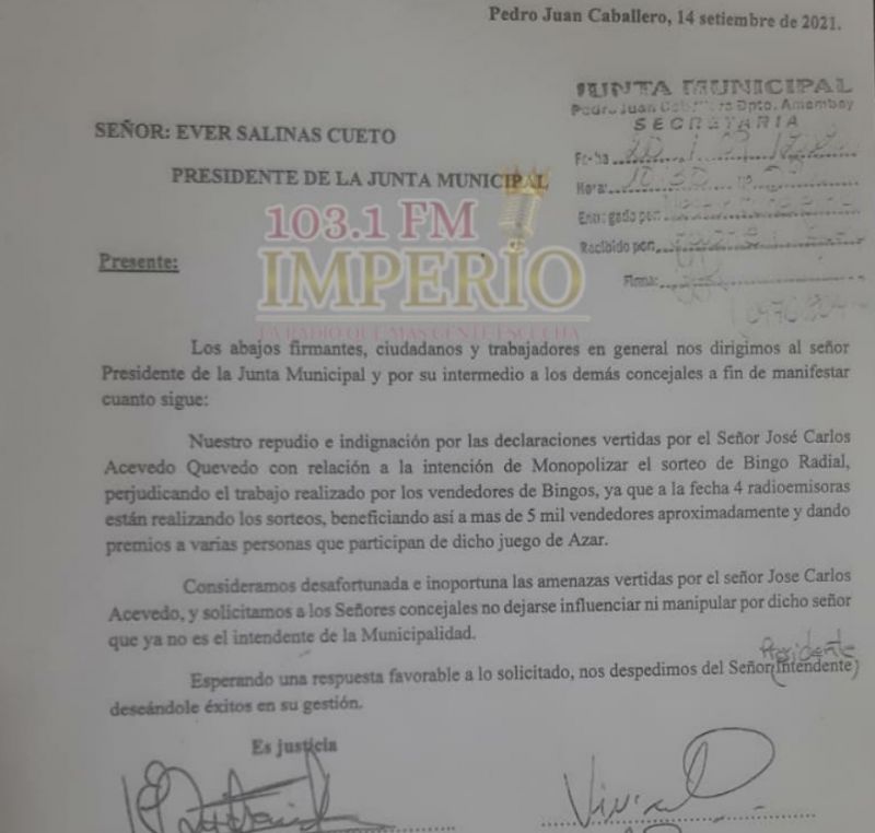 Vendedores de bingos radiales repudian declaraciones burlonas de José Carlos Acevedo Quevedo
