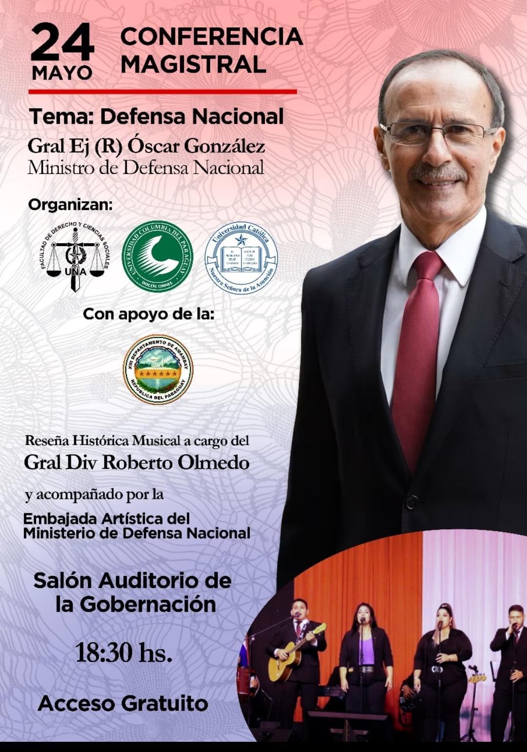 Ministro de Defensa Nacional brindará conferencia magistral en la Gobernación