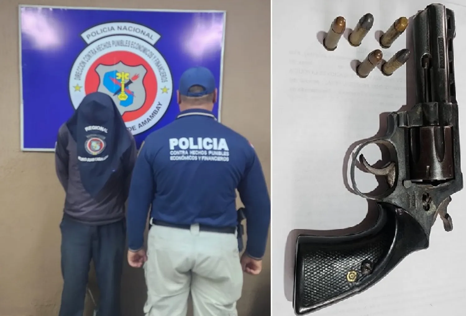 Detienen a un hombre con orden de captura e incautan arma de fuego