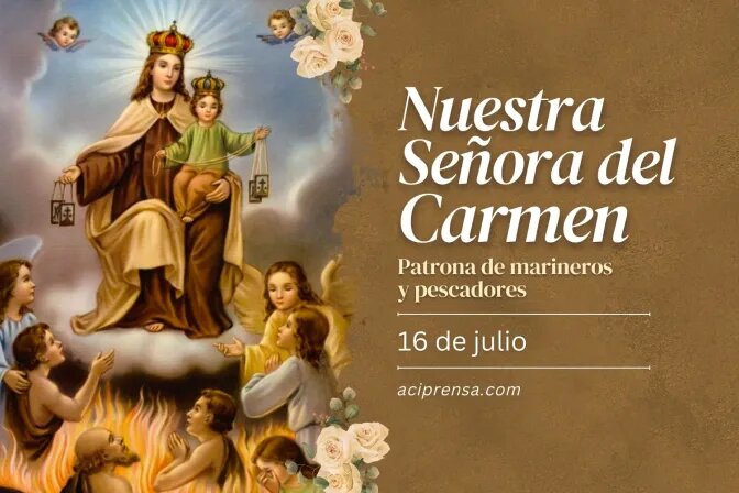 Hoy celebramos a la Virgen del Carmen, la madre que nos invita a orar y nos libra del infierno