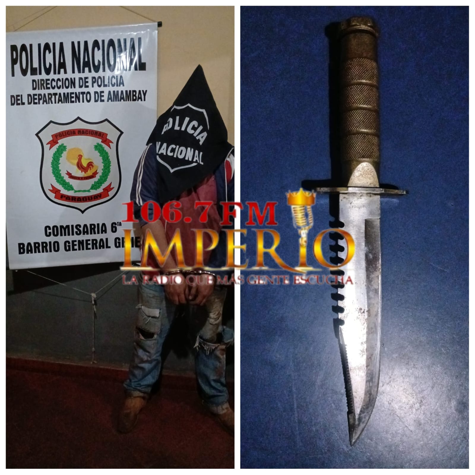 Intentó correr a golpes de la casa a su concubina y fue detenido por la Policía