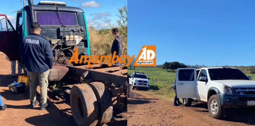 Camión robado es recuperado en colonia Kokue Pyahú