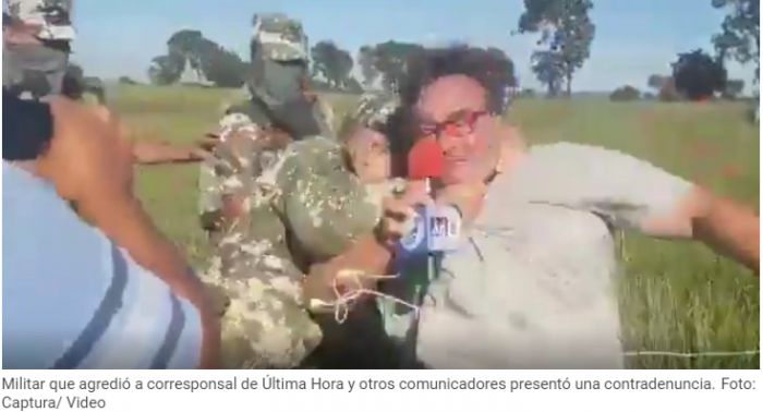 Militar que agredió a periodistas también realizó denuncia