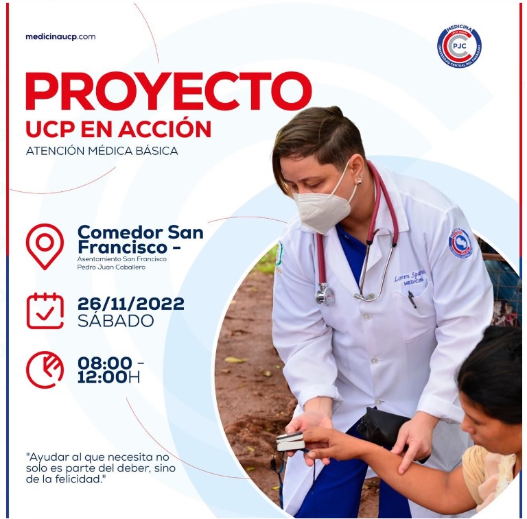 Unidad móvil de la UCP  se traslada este sábado al Asentamiento San Francisco