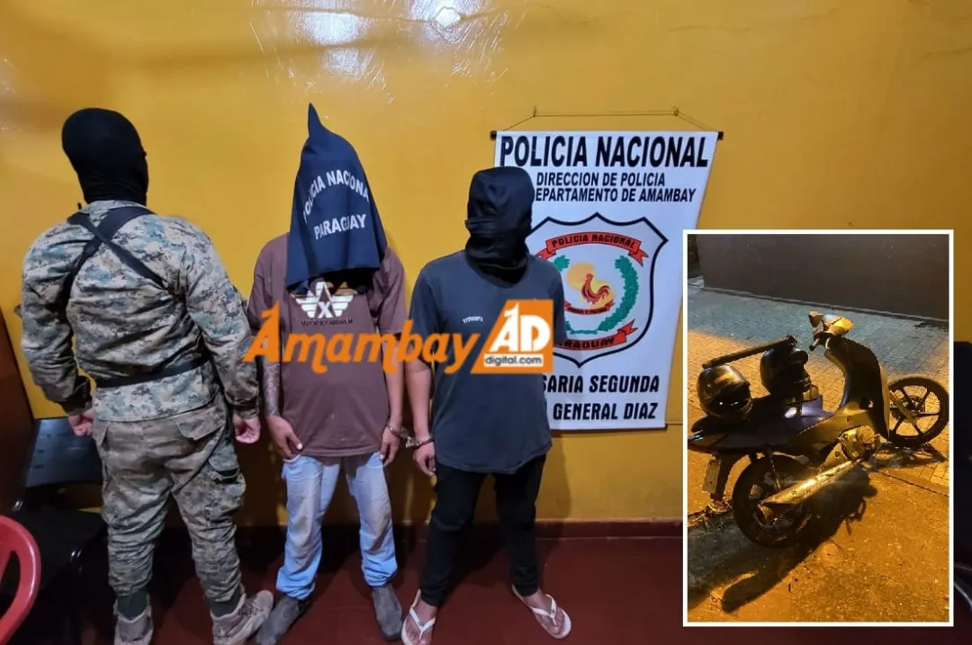 Apresan a dos jóvenes por resistencia, peligro en el tránsito y posesión de motocicleta robada