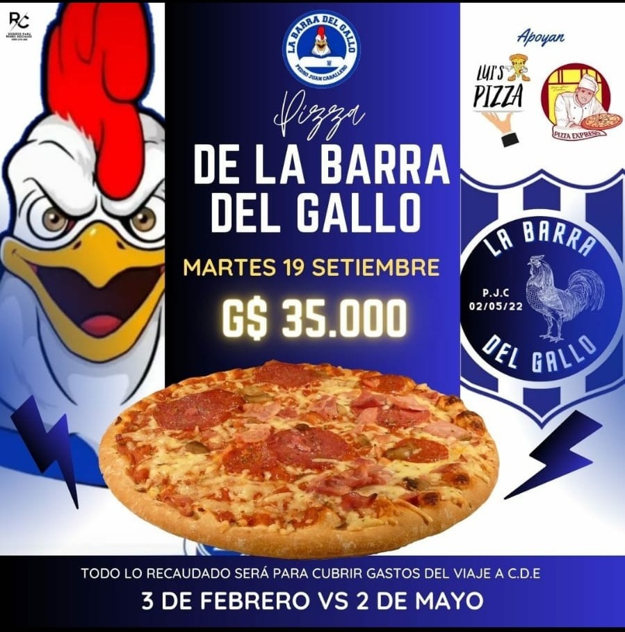 Organizan “Pizzada” para ir a alentar al “Gallo Norteño”