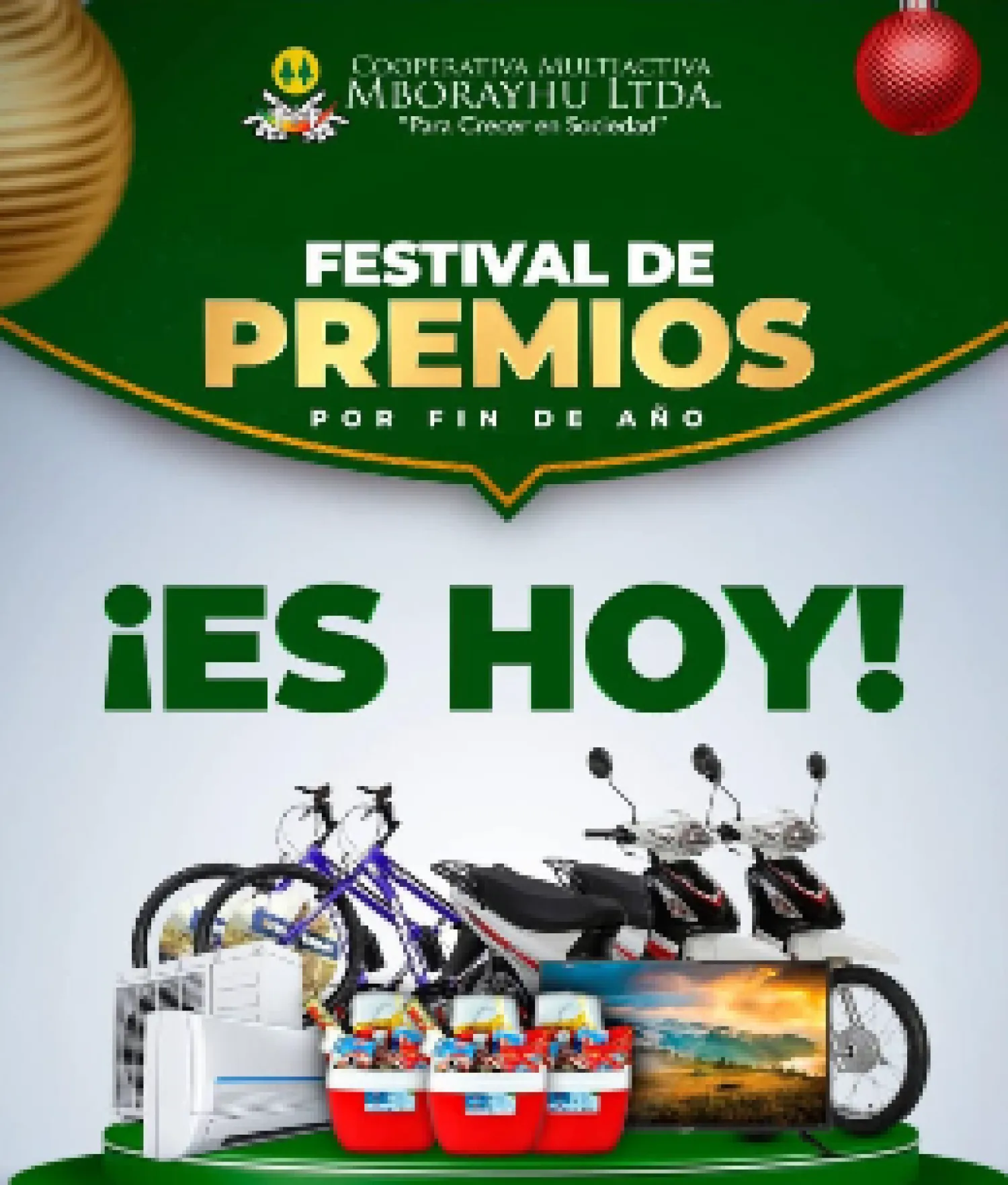 ¡Llegó el gran día! La Cooperativa Mborayhu sortea hoy 465 premios entre sus más de 44 mil socios