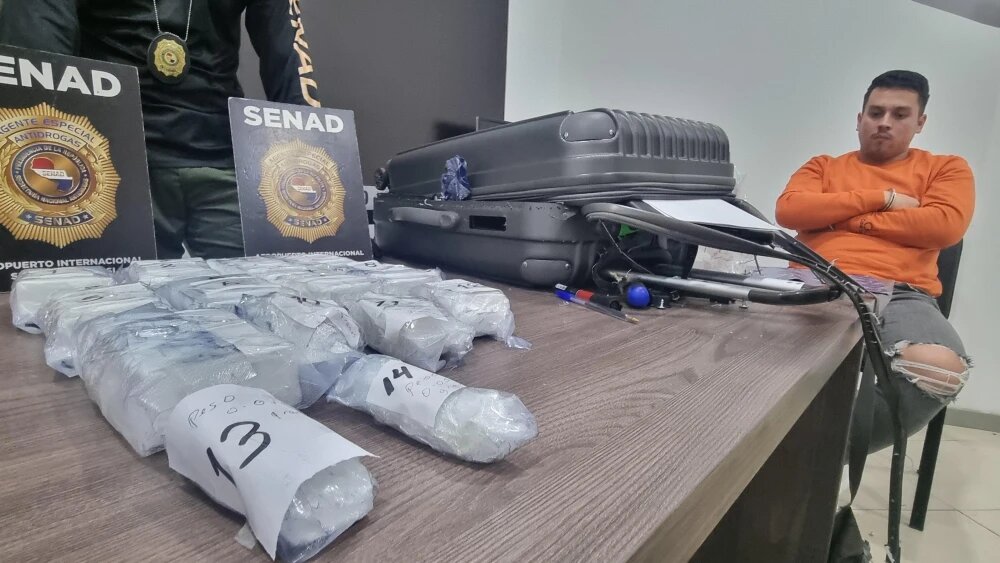 En una semana detienen a otra “mula” por intento de envío de cocaína a España
