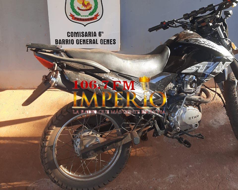 Recuperan motocicleta hurtada en General Genes