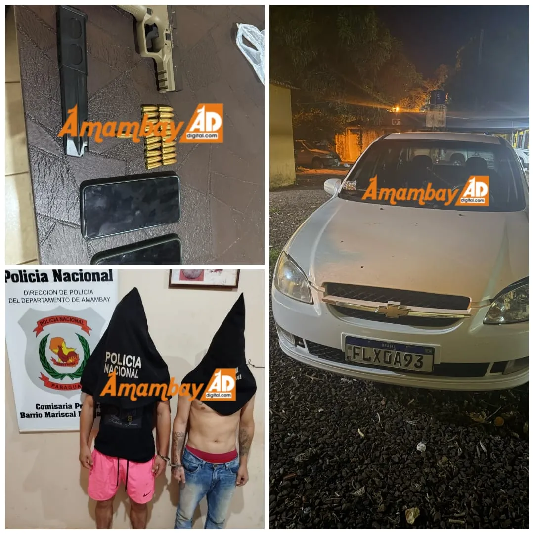 Detienen a dos brasileños por tentativa de robo agravado y resistencia