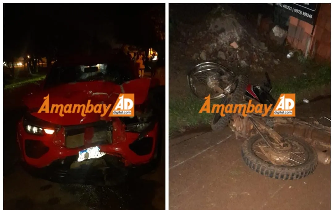 Motociclista resulta gravemente herido en choque con automóvil