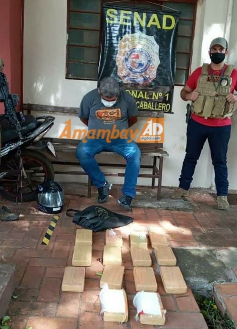 Imputan a sujeto detenido con 14 kilos de cocaína.