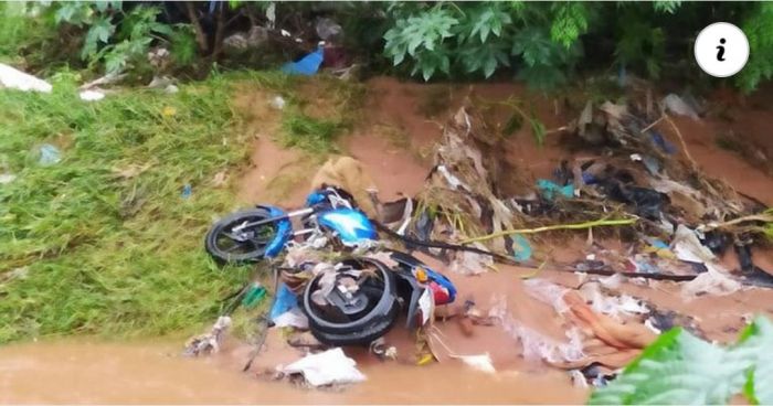 Hallan el cuerpo del motociclista arrastrado por el raudal